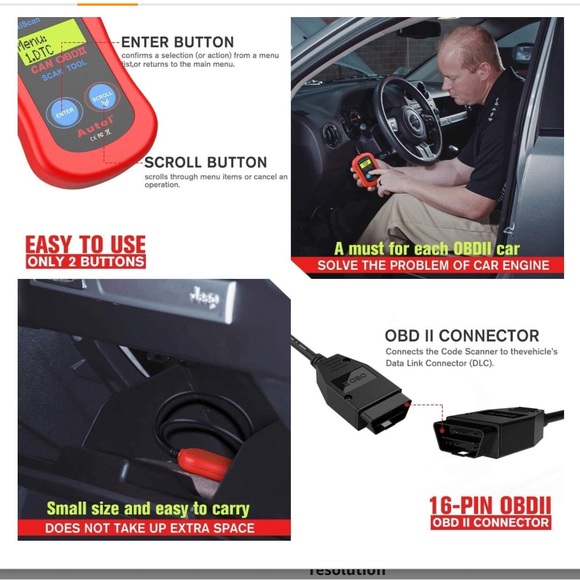 New Autel MS300 OBD2 Scanner Code Reader, Turn Off Check Engine Light - Picture 8 of 15